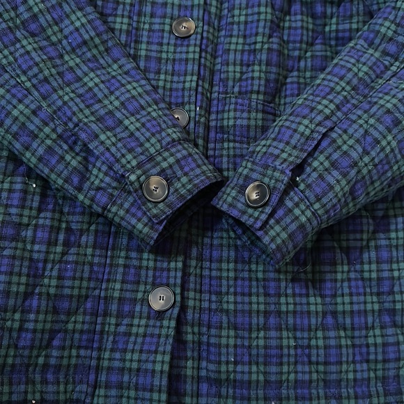 Sezane tartan button up quilt jacket - Picture 3 of 4